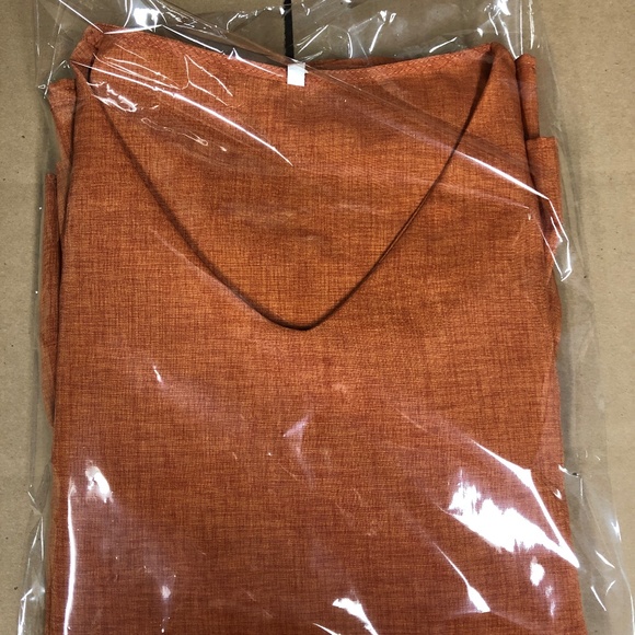 Peplum Ruffled Hem Blouse Boxey Short Sleeve Top rust burnt orange like new - Picture 3 of 8